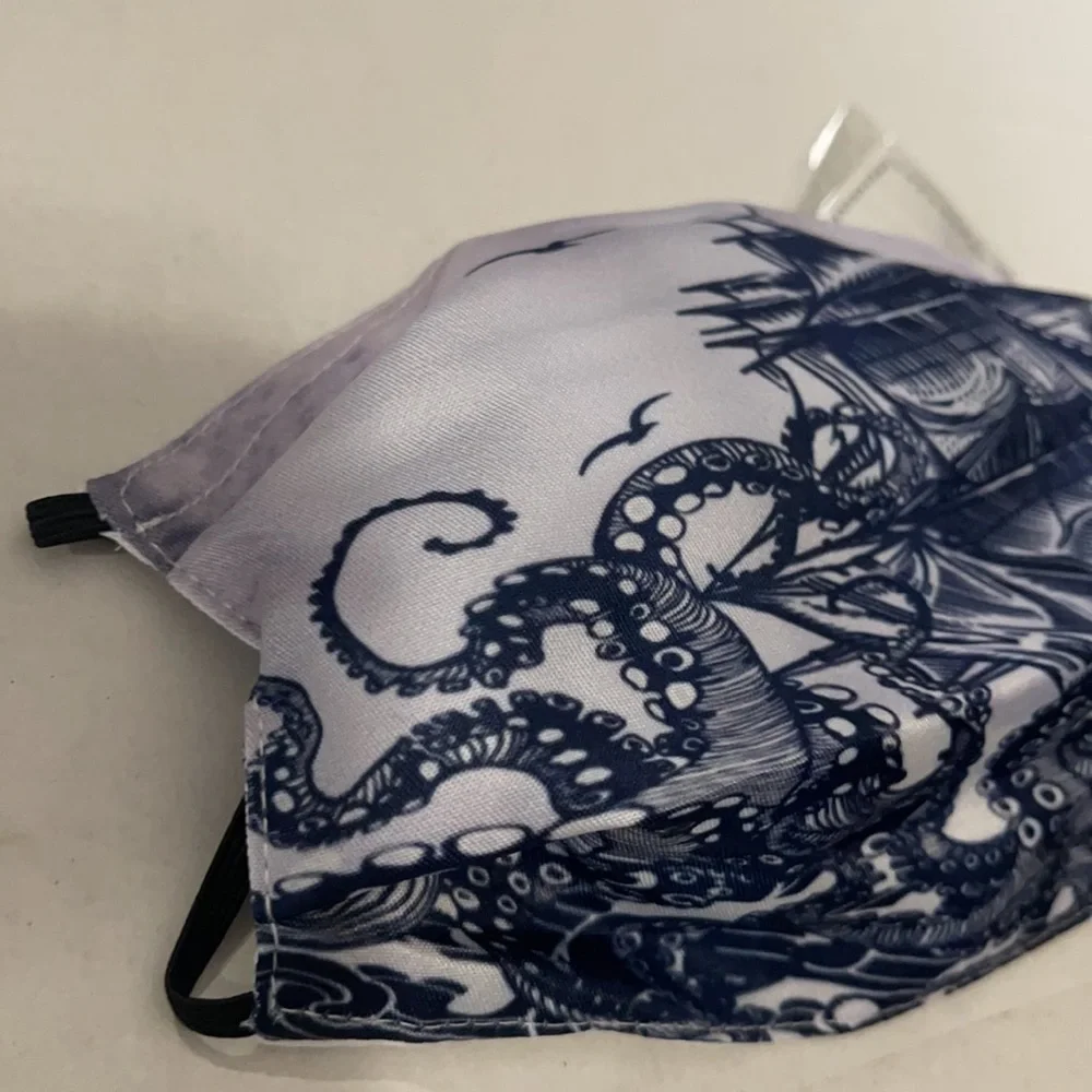 New ship and octopus face mask